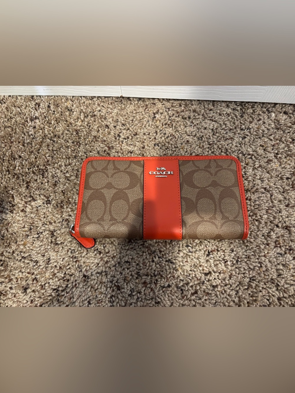 Coach Brown Signature Tote with Wallet - Picture 9 of 13